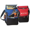 2 Compartment Deluxe Lunch Cooler Bag w/ Front and Side